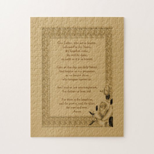Das Gebet des Herrn Unser Vater Rosenknospe Puzzle (Vertikal)