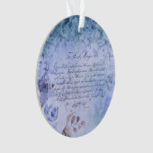 Das Gebet des Herrn - Vintag Blau Ornament (Vorderseite)