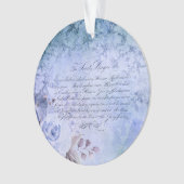 Das Gebet des Herrn - Vintag Blau Ornament (Vorderseite)