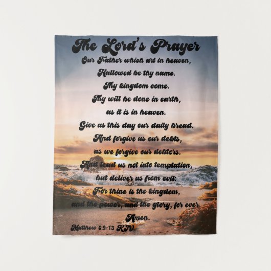 Das Gebet des Herrn Wandteppich (Vorderseite)