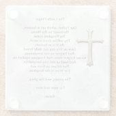 Das Gebet des Herrn (weiß) Glasuntersetzer (Rückseite)