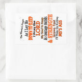 Das Gebet des Kriegers MS Rechteckiger Aufkleber (Tasche)