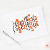 Das Gebet des Kriegers MS Rechteckiger Aufkleber (Umschlag)