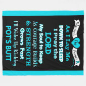 Das Gebet des Kriegers...P.O.T.S. Fleecedecke (Vorderseite (Horizontal))