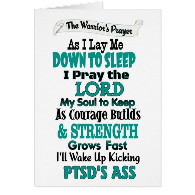 Das Gebet des Kriegers...PTSD (Vorne)