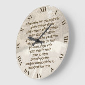 Das Gebet des Reisenden auf hebräischem stilvollem Große Wanduhr (Winkel)