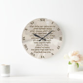 Das Gebet des Reisenden auf hebräischem stilvollem Große Wanduhr (Zuhause)