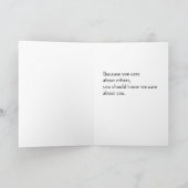 Das Gebet einer Pflegekraft - Gruß-Karte Karte (Innenseite)