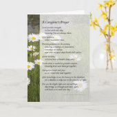 Das Gebet einer Pflegekraft - Gruß-Karte Karte (Gelbe Blume)