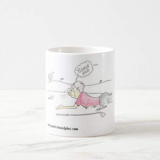 Das Gebet eines Golfspielers Kaffeetasse (Mittel)