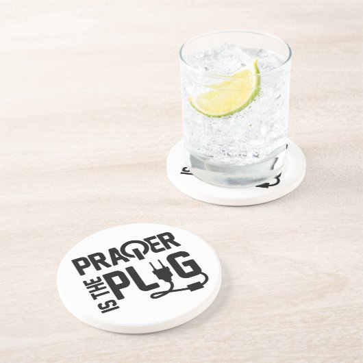 Das Gebet ist der Plug Sandstone-Untersetzer Getränkeuntersetzer (Seite)