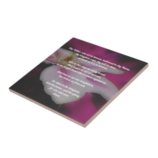 Das Gebet unseres Vaters Clematis Fliese (Seite)