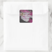 Das Gebet unseres Vaters Clematis Quadratischer Aufkleber (Tasche)