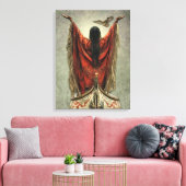 Das Gebet - verschlungene Leinwand (Insitu (Wohnzimmer))