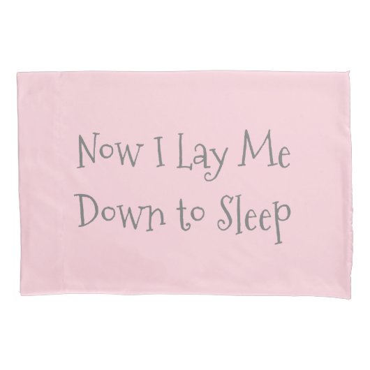 Das Gebets-Rosa-Grau-Kissenbezug des Kindes Kissenbezug (Vorderseite)