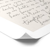 Das Gebetsschreiben des Herrn Minimal Boho Beige Poster (Ecke)