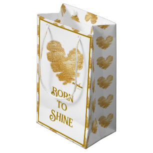 Das Geborene kleine Geschenktücher aus Shine White Geschenktüte
