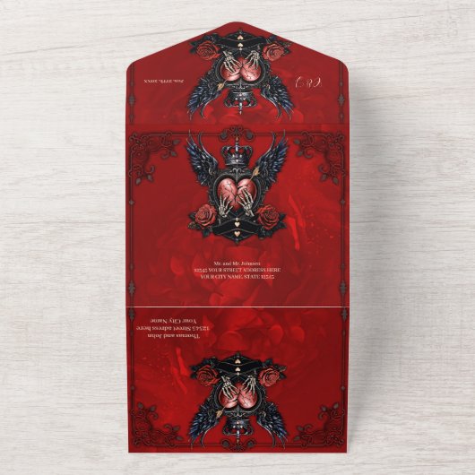 Das gebrochene Herz: Eine gotische Epoche. All In One Einladung (Außenbereich)