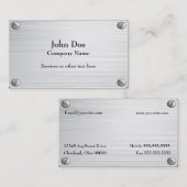 Das gebürstete Imitat Metal mit Visitenkarte (Vorne/Hinten)