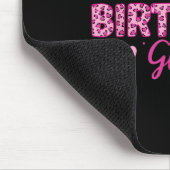 Das Geburtstag Mädchen rosa Leopard Gepard Tier Mousepad (Ecke)