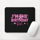 Das Geburtstag Mädchen rosa Leopard Gepard Tier Mousepad (Mit Mouse)