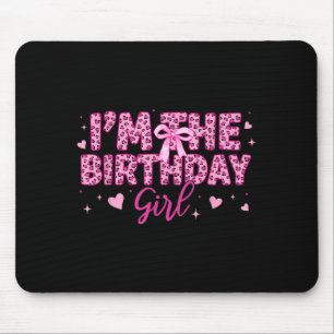 Das Geburtstag Mädchen rosa Leopard Gepard Tier Mousepad