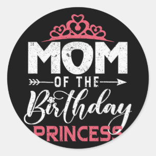 Das Geburtstagskind Princess Girl Funny Happy Mütt Runder Aufkleber