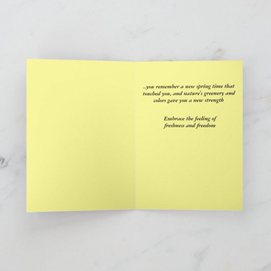 Das Gedächtnis-Gruß-Karten des Himmels Karte (Innenseite)