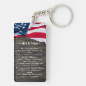 Das Gedächtnisgedächtnis für Patriotische Flaggen  Schlüsselanhänger (Rückseite)