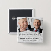 Das Gedächtnismarble-Memorial-Foto lieben Button (Vorne & Hinten)