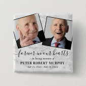 Das Gedächtnismarble-Memorial-Foto lieben Button (Vorderseite)