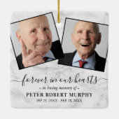 Das Gedächtnismarble-Memorial-Foto lieben Keramikornament (Rückseite)