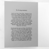 Das Gedächtnisprogramm für das Gedächtnis im volle Dreifach Gefaltete Einladung (Innen Erste Seite)