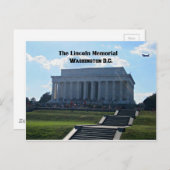 Das Gedenkmal von Lincoln Postkarte (Vorne/Hinten)