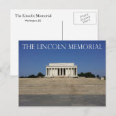 Das Gedenkmal von Lincoln Postkarte (Vorne/Hinten)