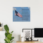 Das Gedicht der amerikanischen Flagge Poster (Heimbüro)
