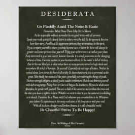 Das Gedicht der Desiderata von Max Ehrmann Chalk A Poster