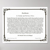 Das Gedicht der Desiderata von Max Ehrmann Poster (Vorne)