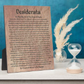 Das Gedicht Desiderata auf dem roten Planeten Ston Fotoplatte (Seite)