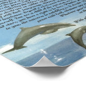 Das Gedicht Desiderata mit Delphinspielen Poster (Ecke)