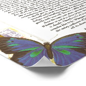 Das Gedicht Desiderata mit Palmen und Schmetterlin Poster (Ecke)