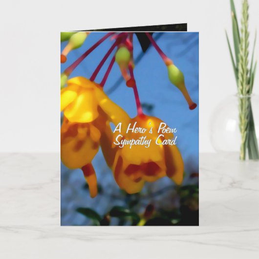 Das Gedicht eines Heldes, Beileidskarte Karte (Vorderseite)
