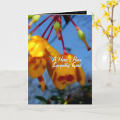 Das Gedicht eines Heldes, Beileidskarte Karte (Gelbe Blume)