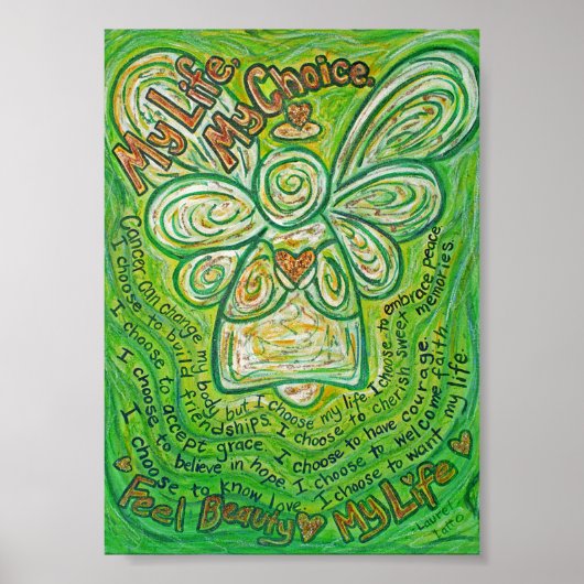 Das Gedicht "Grüner Engel" Malerei Poster Art Prin (Vorne)