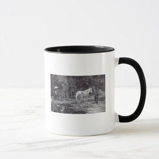 Das geduldige Modell, "von der Freizeit-Stunde", Tasse (Rechts)