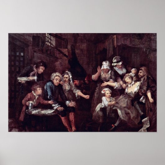 Das Gefängnis " von Hogarth William (beste Qualitä Poster (Vorne)