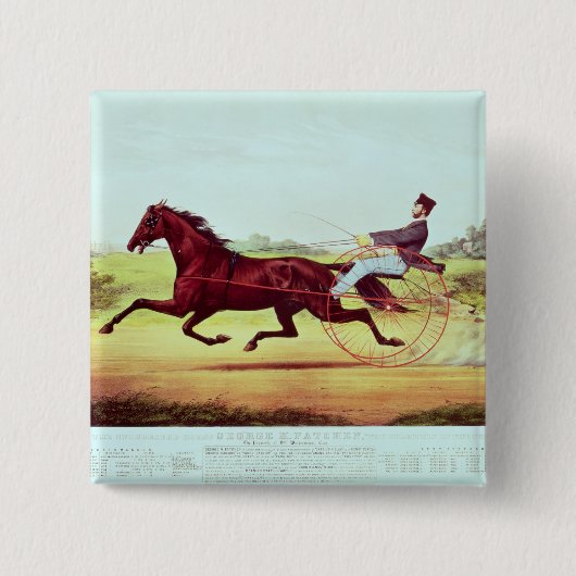 Das gefeierte Pferd, George M. Patchen Button (Vorderseite)