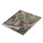 Das Geflügel vermarkten (farbiger Stich) Fliese (Seite)