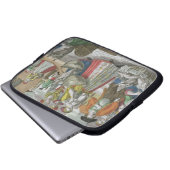 Das Geflügel vermarkten (farbiger Stich) Laptopschutzhülle (Vorne Knopf)