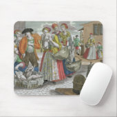 Das Geflügel vermarkten (farbiger Stich) Mousepad (Mit Mouse)